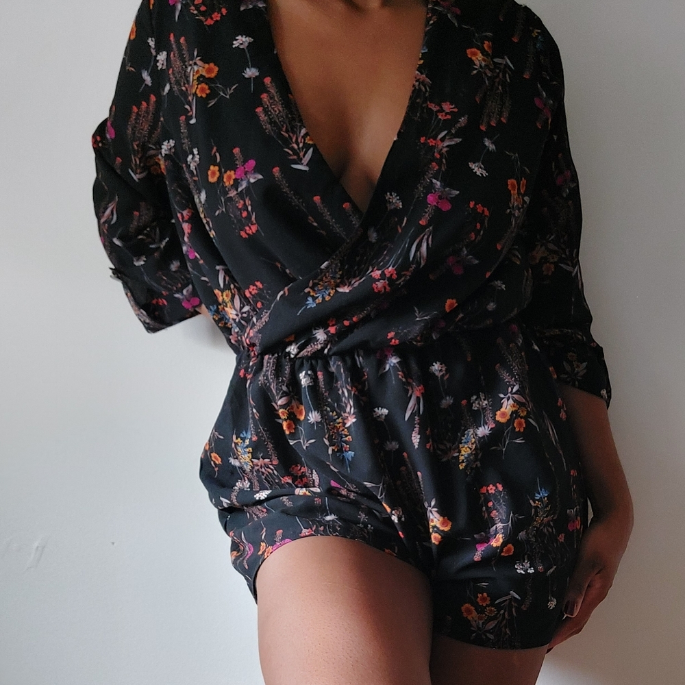 Floral Print Romper